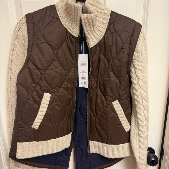 Veronica Beard Patra Knit-Sleeve Quilted Jacket Size Medium - Picture 6 of 9